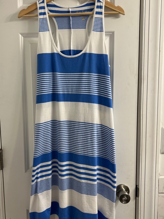 Lilly Pulitzer Dresses & Skirts - Lilly Pulitzer Bay Blue Coconut Striped Tank Dress-Medium